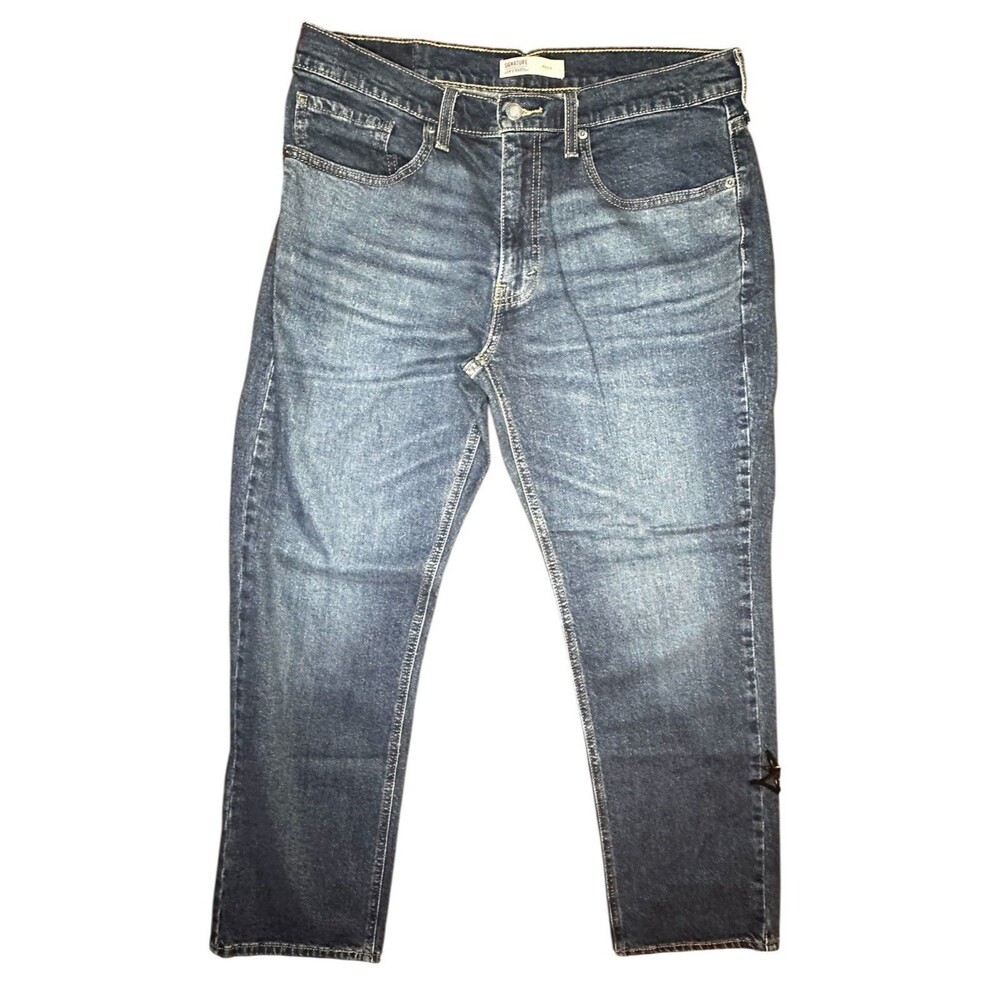 Levi Strauss Signature Jeans Men’s 34x30 Athletic Fit Blue Denim Pants